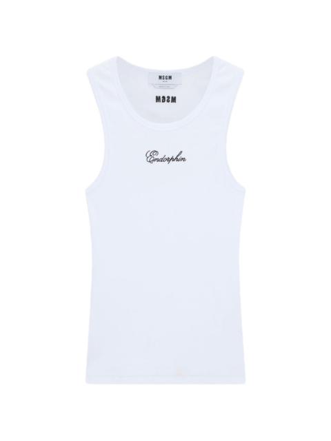 MSGM ribbed tank top