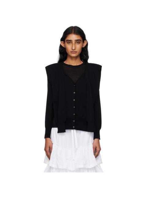 OPEN YY Black Sleeve Layered Cardigan