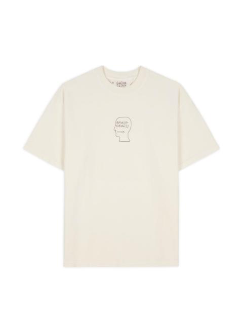 BRAIN DEAD Pique Logo Head Embroidered T-shirt - Natural