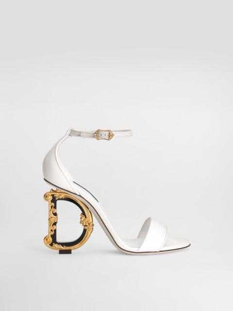 Dolce & Gabbana Nappa leather sandals with baroque DG detail