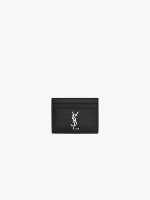 SAINT LAURENT CASSANDRE CARD CASE IN SMOOTH LEATHER