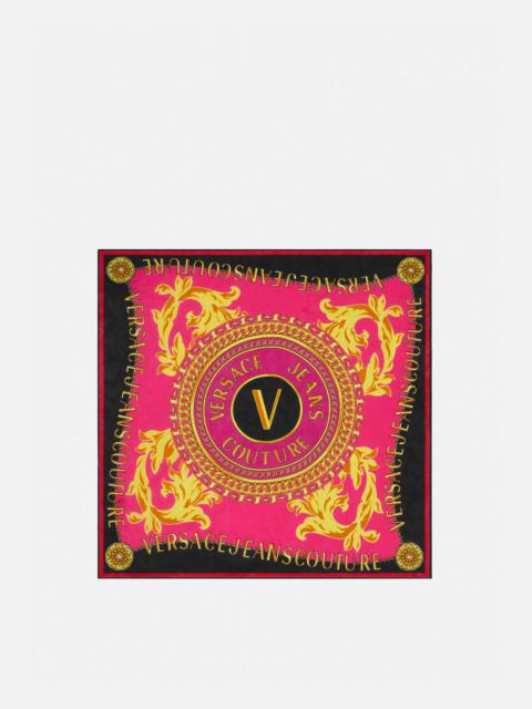 VERSACE JEANS COUTURE V-Emblem Chain Silk Foulard