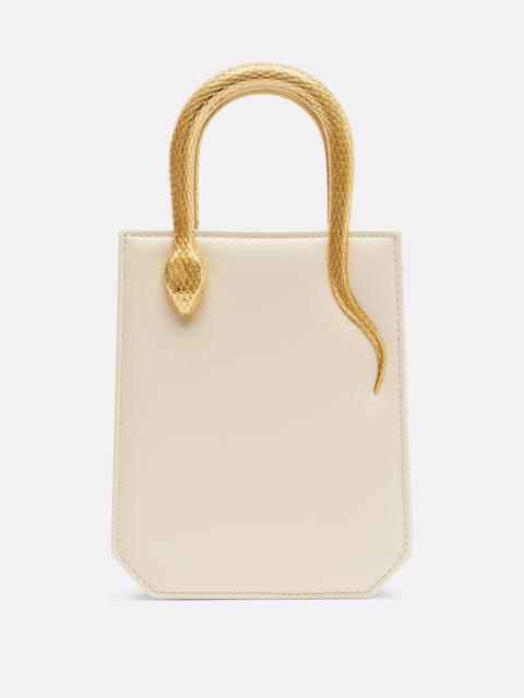 BVLGARI Serpentine Small embellished  leather tote bag
