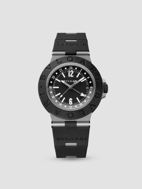 BVLGARI Men's Limited Edition Lucea Aluminum, Titanuim & Rubber Strap Watch/40MM - Black