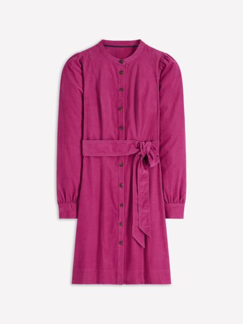 BODEN Bre Cord Short Dress-Rich Magenta