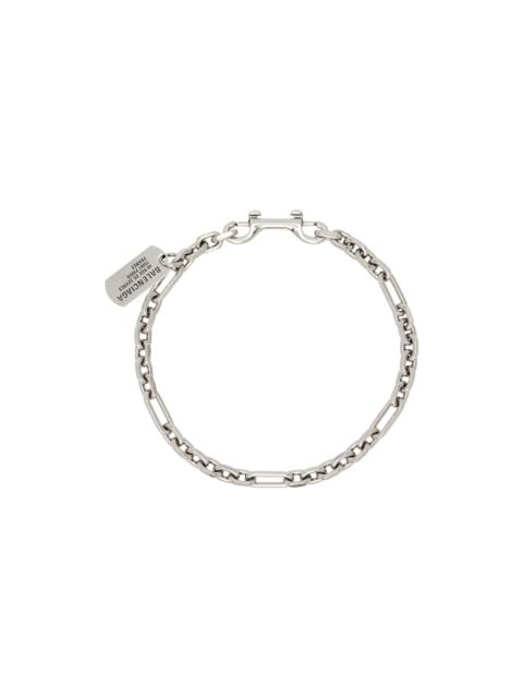 BALENCIAGA Silver Tags Carabiner Necklace