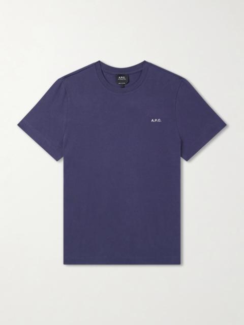 A.P.C. Oliver Logo-Embroidered Cotton-Jersey T-Shirt