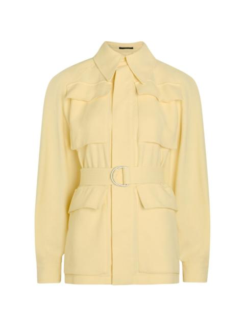 WARDROBE.NYC patch-pocket belted jacket
