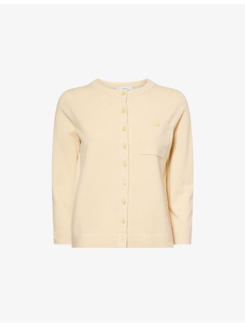 Vince Pocket Brushed Wool-Blend Cardigan