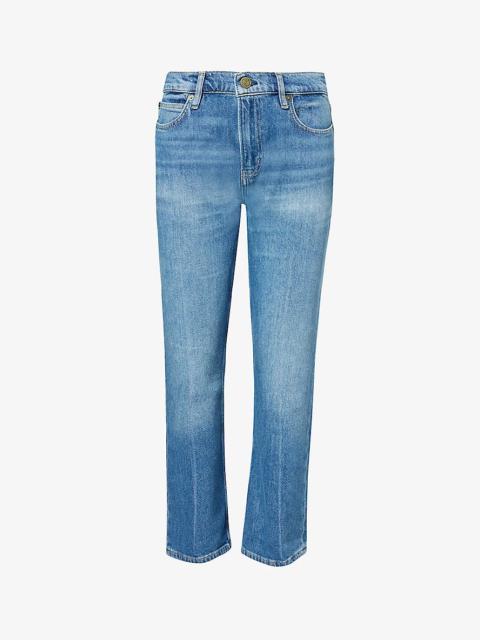 Le Crop Mini Boot flared-leg mid-rise jeans