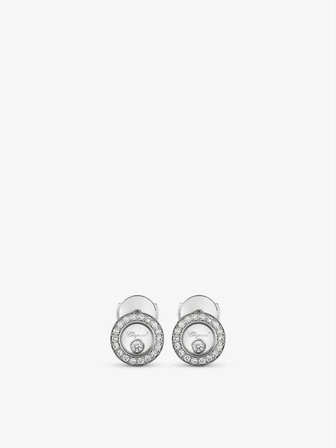 Chopard Happy Diamonds Icons 18ct white-gold and 0.38ct diamond earrings