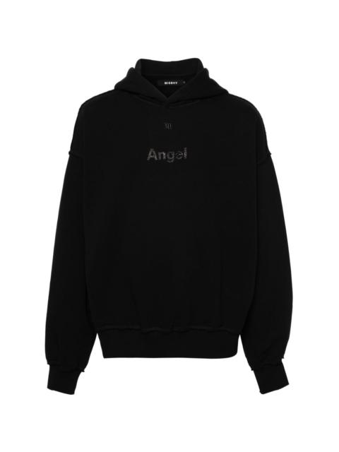 Angel glitter-detail hoodie