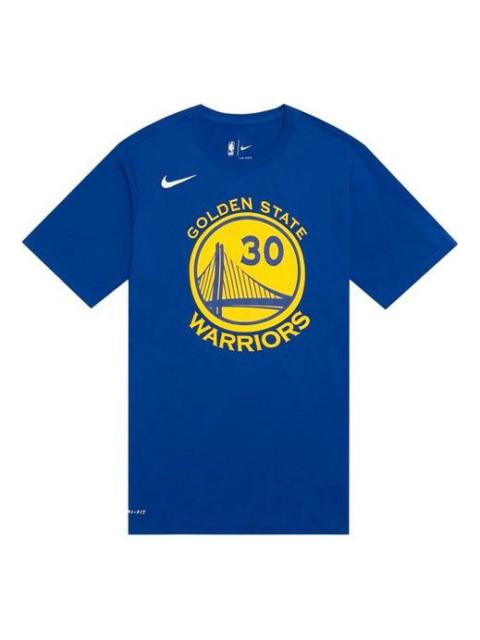 Nike Nike NBA Golden State Warriors Dry Tee Curry 30 Sports Short Sleeve Blue 870774-496