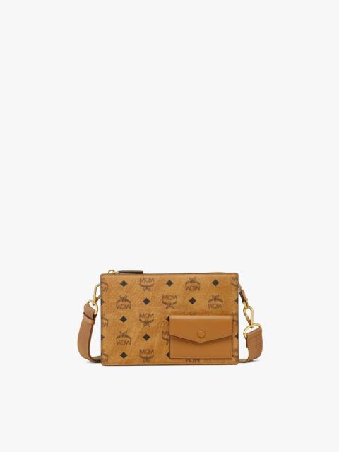 MCM Aren Standing Crossbody Pouch in Visetos