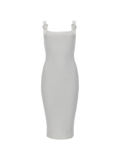 VERSACE JEANS COUTURE buckle strap midi dress