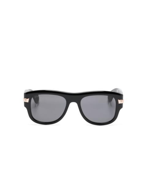 GUCCI logo-engraved square-frame glasses