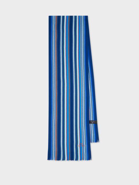 Blue Multicolour Stripe Scarf