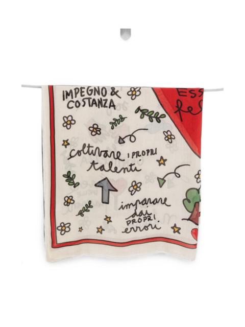 Faliero Sarti To Be Happy printed stole