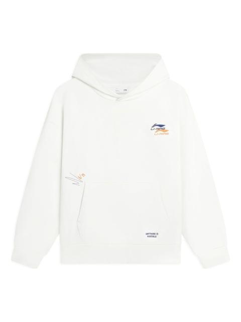 Li-Ning Li-Ning Anything Is Possible Graphic Hoodie 'White' AWDSF73-6