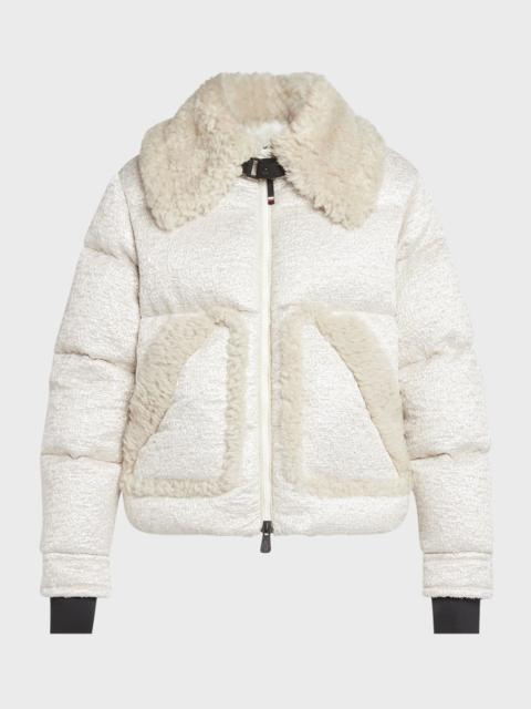 Stowe Metallic Boucle Puffer Jacket