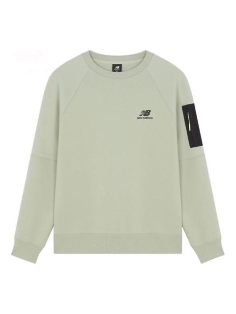 New Balance Men's New Balance Logo Printing Round Neck Pullover Green AMT21359-PGE