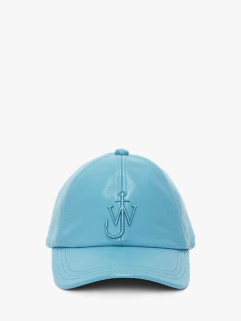 JW Anderson LEATHER BASEBALL CAP WITH ANCHOR LOGO