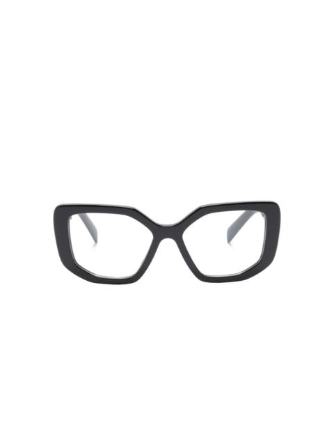 Prada geometric-frame logo glasses