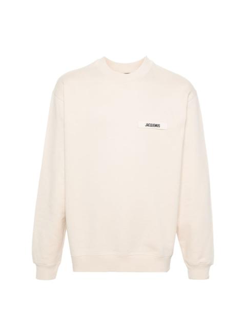 grosgrain-ribbon cotton sweatshirt