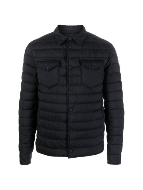 two-pocket buttoned quilted jacket