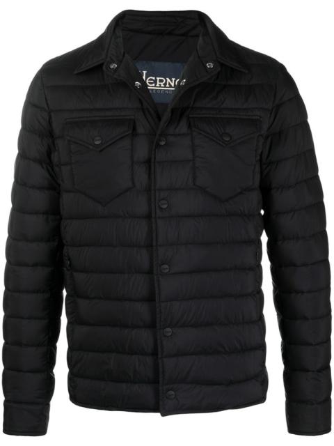 Herno two-pocket buttoned quilted jacket