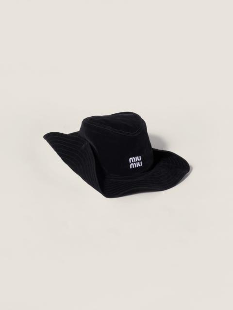 Miu Miu Velvet cowboy hat