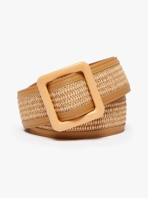 Max Mara Nylon and cotton raffia belt