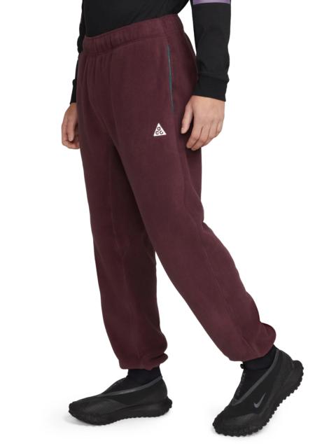 Polar Fleece Sweatpants in Night Maroon/Deep Jungle