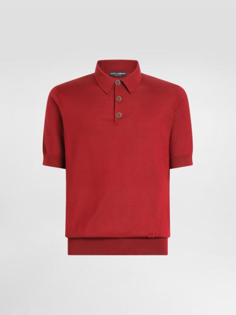 Dolce & Gabbana Polo shirt in smooth silk
