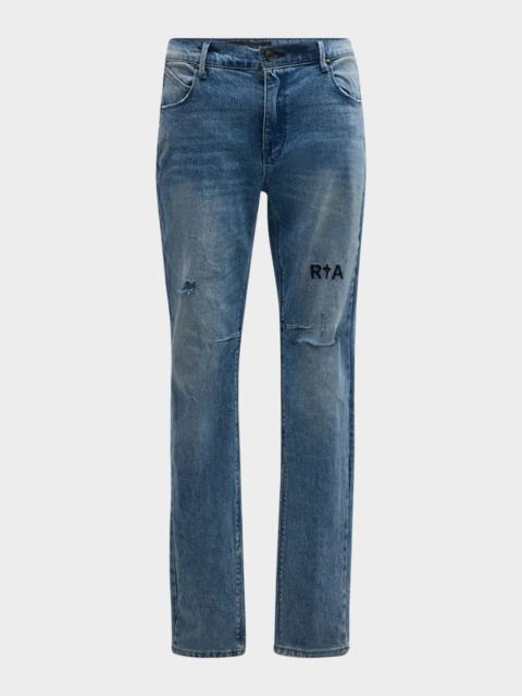 RTA Men's Clayton Distressed Paint-Splatter Jeans