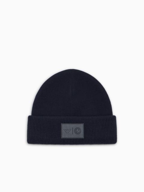 EMPORIO ARMANI VIRGIN WOOL BEANIE CAPSULE SSC NAPOLI