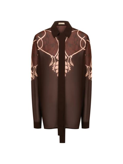 ELIE SAAB printed chiffon shirt