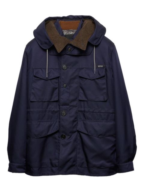 Prada shirt-style hooded cotton jacket