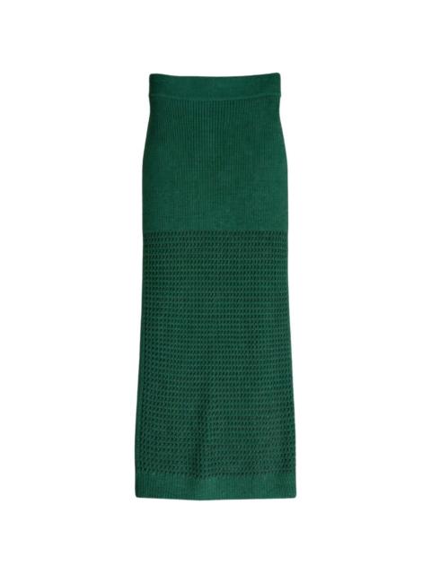 TWP textured midi skirt