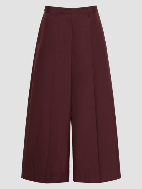 'S Max Mara Women's Cotton Poplin Trousers - Dark Red
