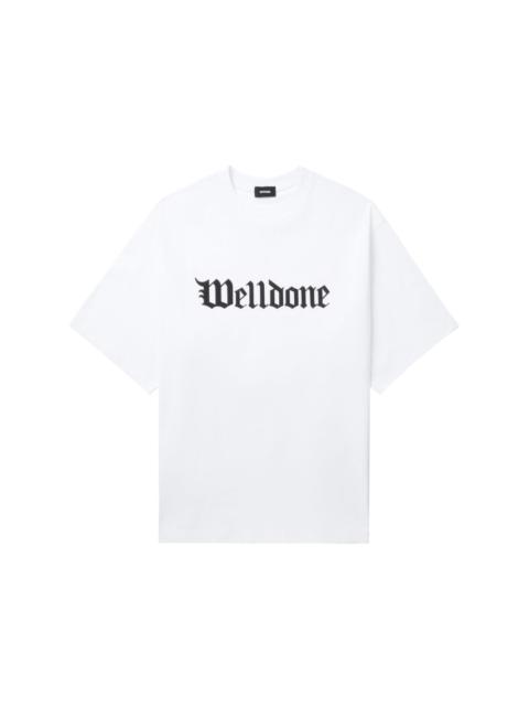 We11done Gothic logo-print cotton T-shirt