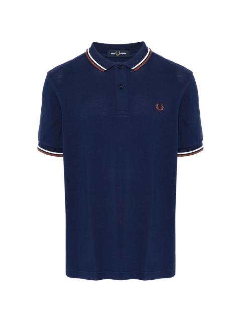 logo-embroidered cotton polo shirt