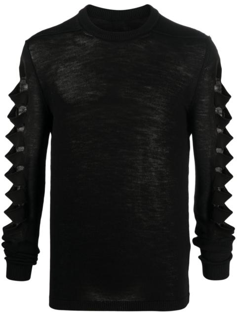 Rick Owens cut-out detail jumper