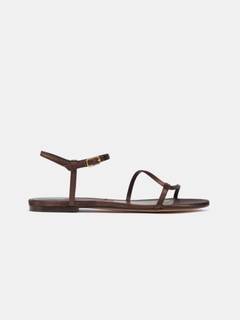 Emme Parsons LOOP SANDAL IN ESPRESSO SATIN