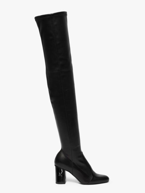 DAMIERBOOT Stretch nappa-leather thigh-high boots