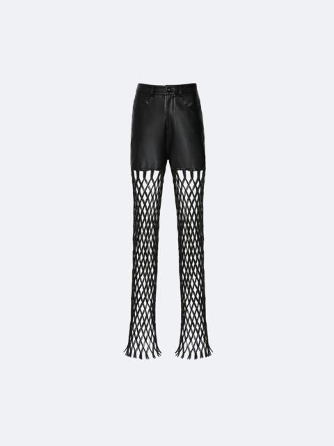 LAPOINTE Faux Leather Mesh Jean