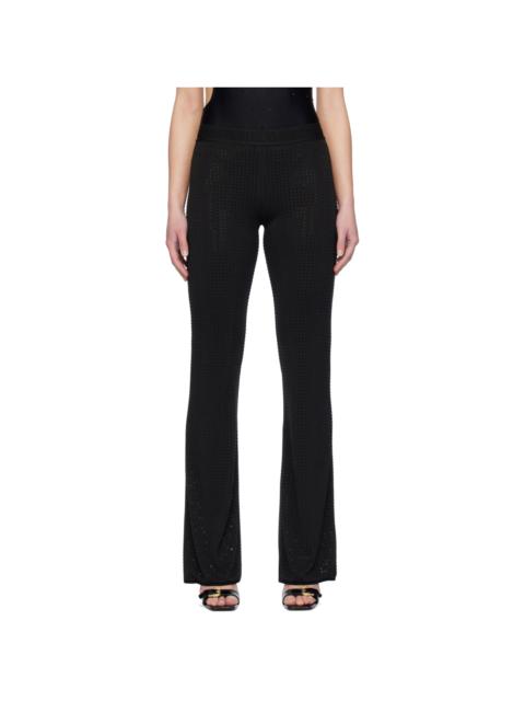 VERSACE JEANS COUTURE Black Crystal-Cut Leggings