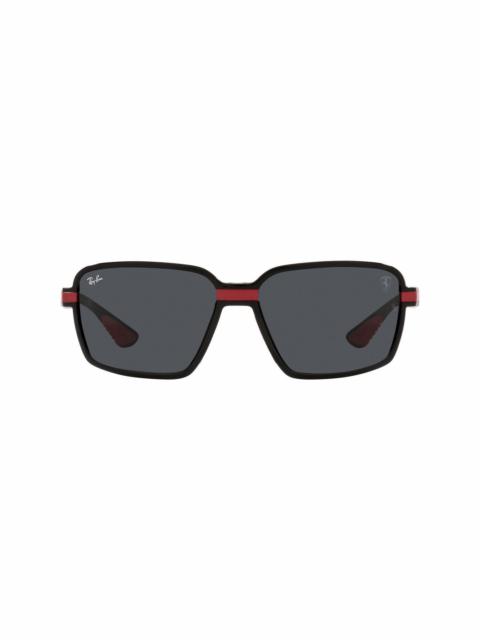 Ray-Ban x Scuderia Ferrari rectangle-frame sunglasses