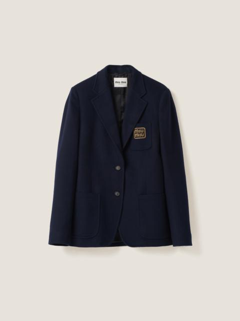 Miu Miu Single-breasted velour jacket | REVERSIBLE