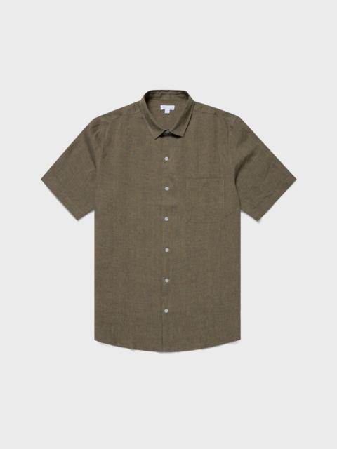 Sunspel Short Sleeve Linen Shirt